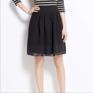 Ann Taylor Pintuck Georgette Skirt